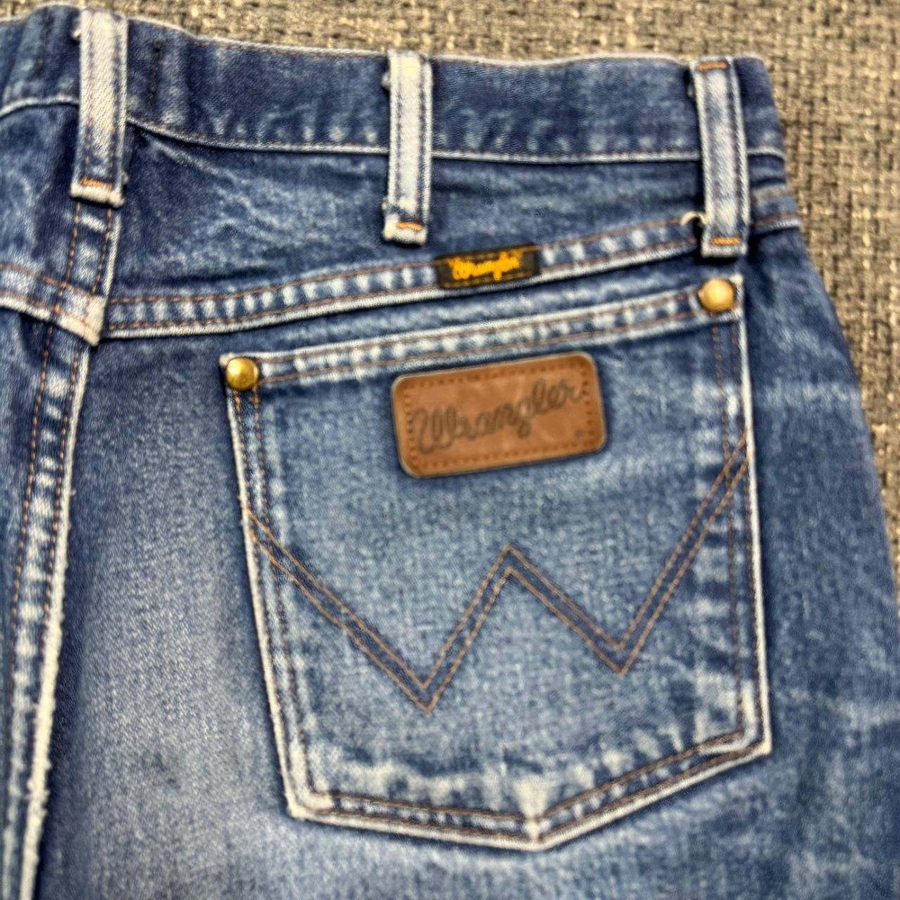 Wrangler Cowboy Cut Jeans Mens 33x30 Blue Medium Wash Straight Leg Vintage 90s - Picture 5 of 16